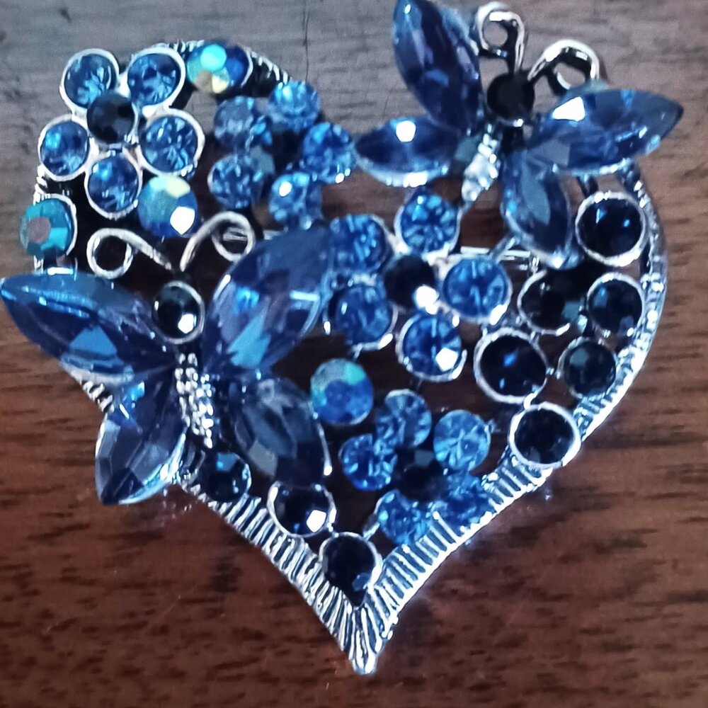 Cute Blue Butterfly Brooch